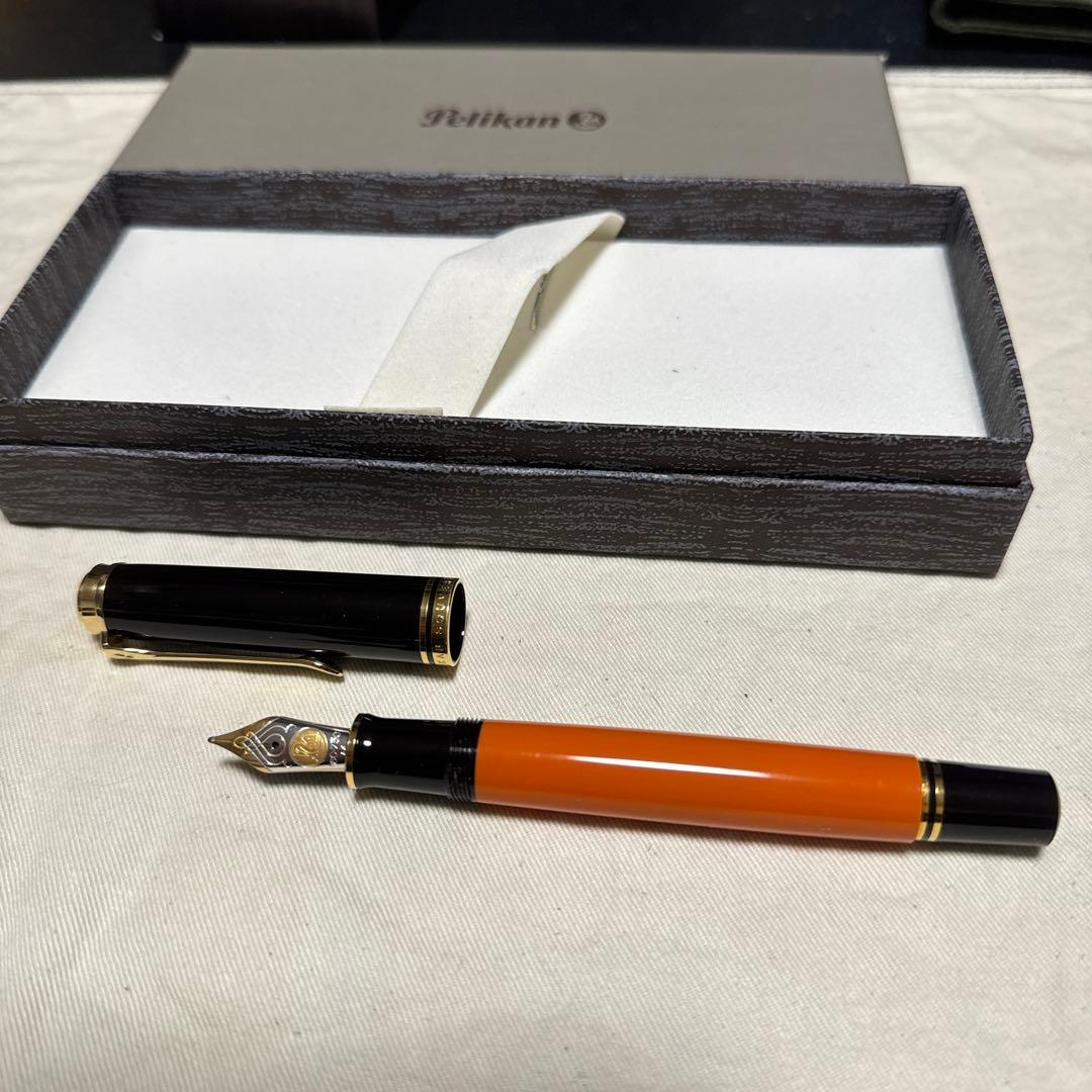 Pelikan ペリカン 万年筆 M800 バーントオレンジ Mニブ 中字 - メルカリ