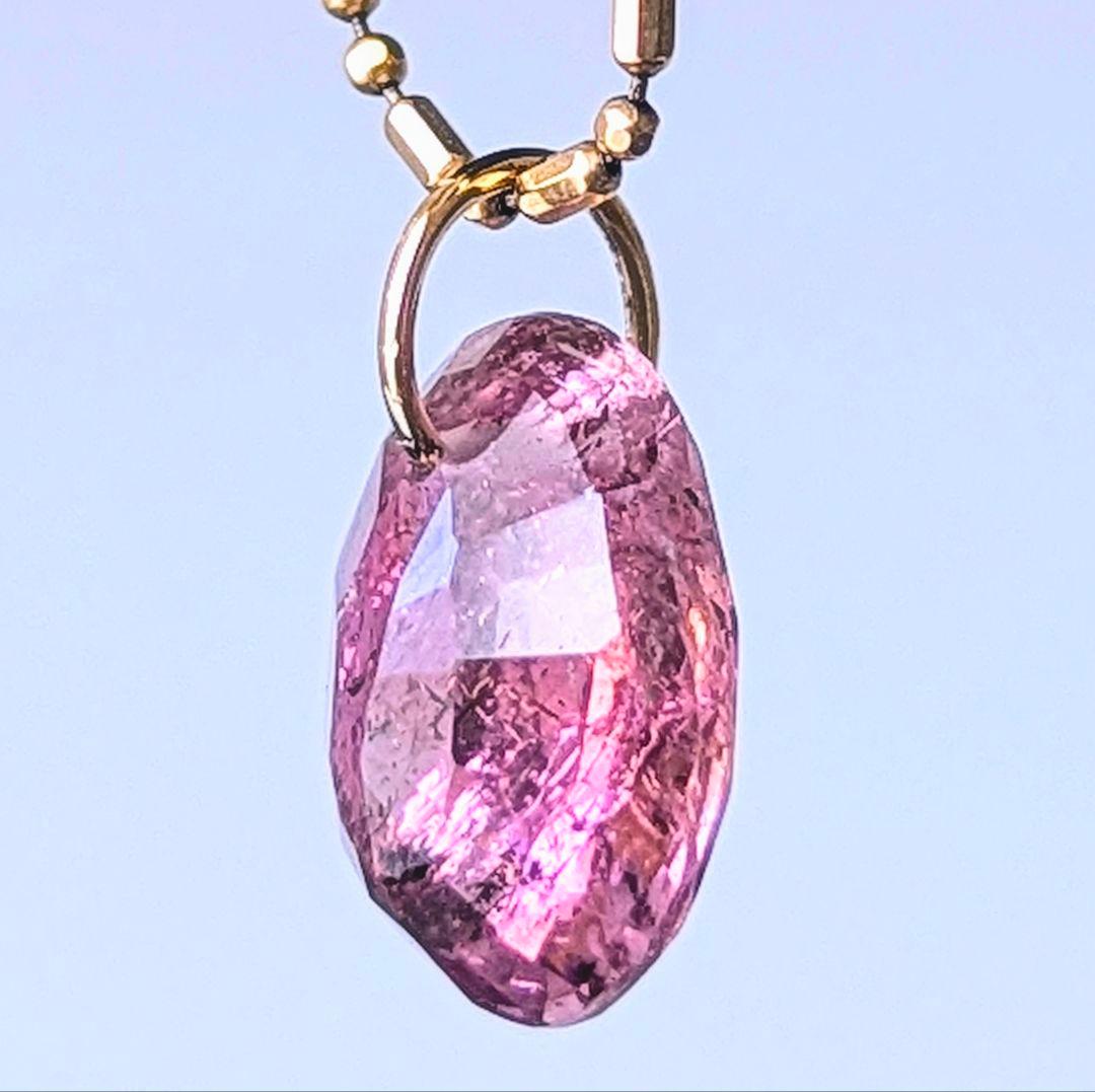 ♢N♢K18 ピンクトルマリン3.4ctチャ―ム ペンダントトップ