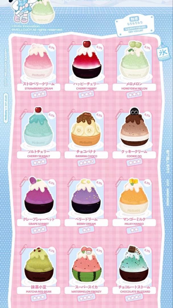 【即完売】mellojoy スクイーズ 雪山シャーベット かき氷人気6点セット