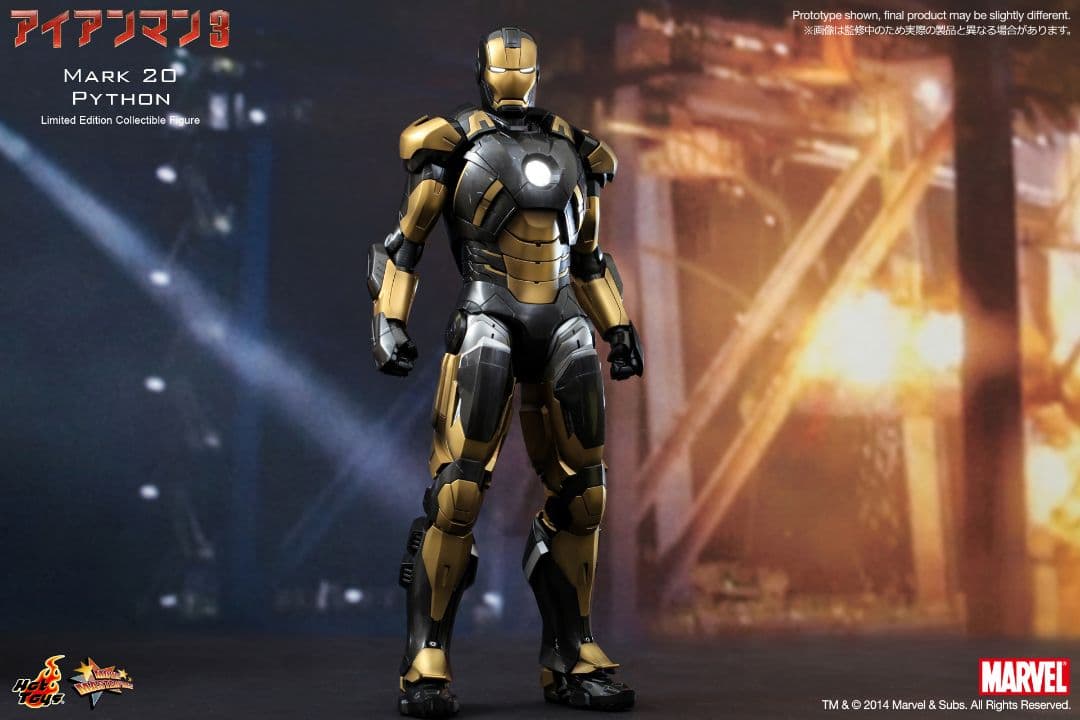 新品未開封　hottoys アイアンマン・マーク２０（パイソン） Amazon.com: (Limited) Hot Toys Movie Master Piece - Iron Man 3