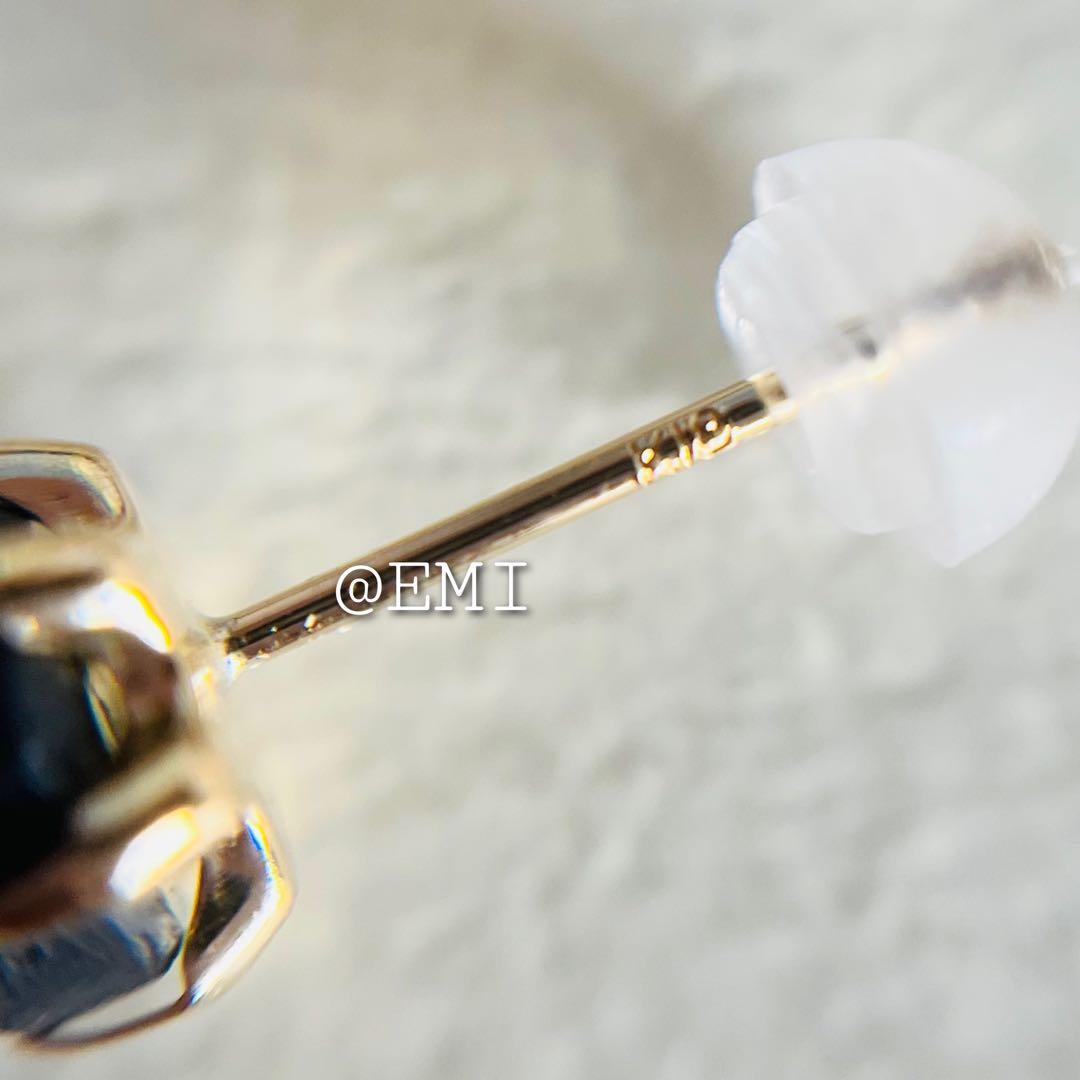 K18 大粒♪天然ブラックダイヤモンド 1.80ct ピアス　レディースメンズ