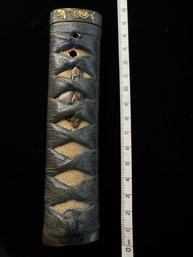 柄前 梅図 富士山 目貫 縁頭 柄巻 日本刀 刀装具 古美術 江戸時代 時代物