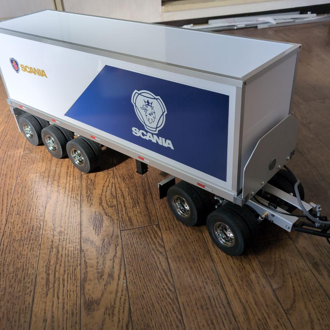 タミヤスカニア ダブルス大型トレーラー LEDキャブサスとリーフサス