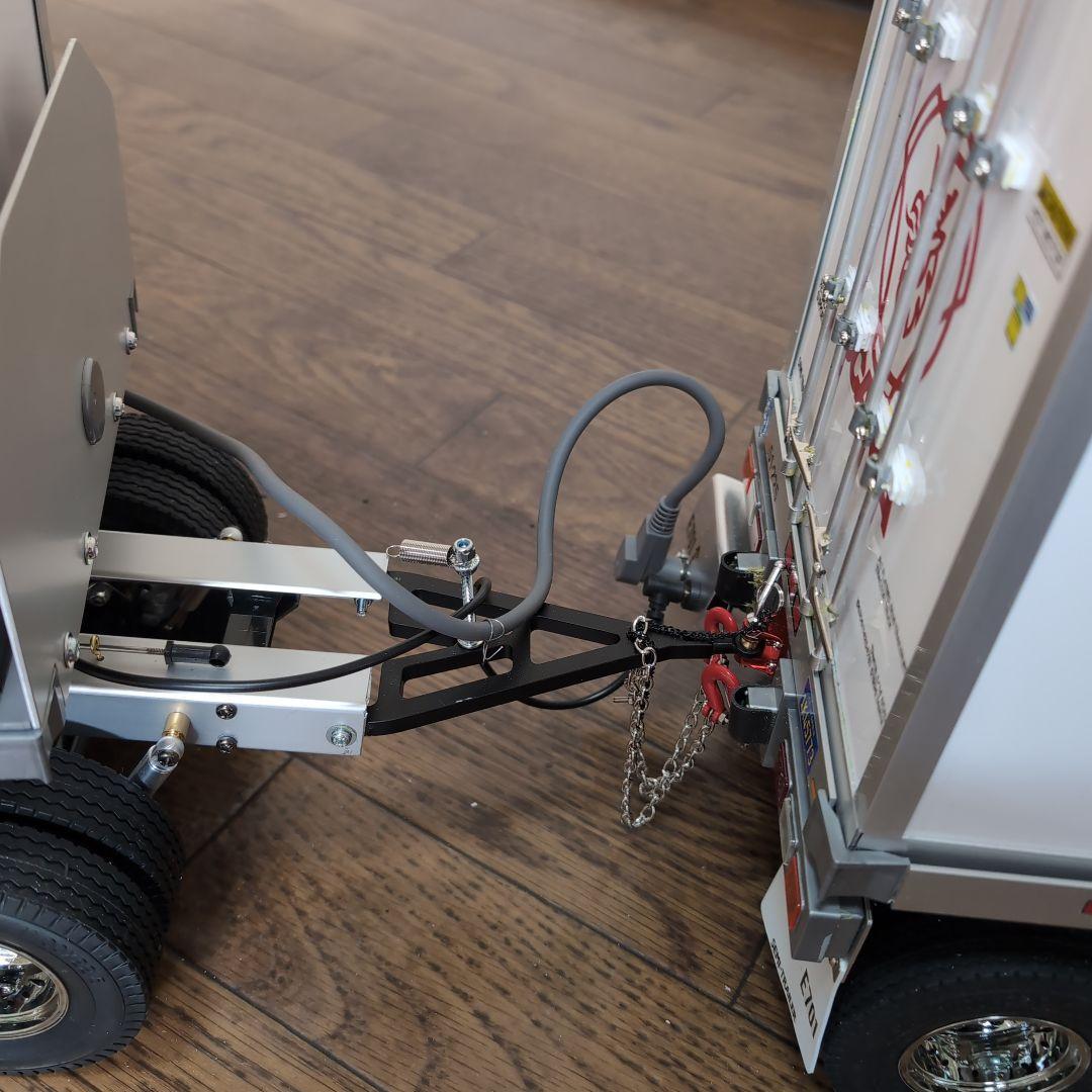 タミヤスカニア ダブルス大型トレーラー LEDキャブサスとリーフサス