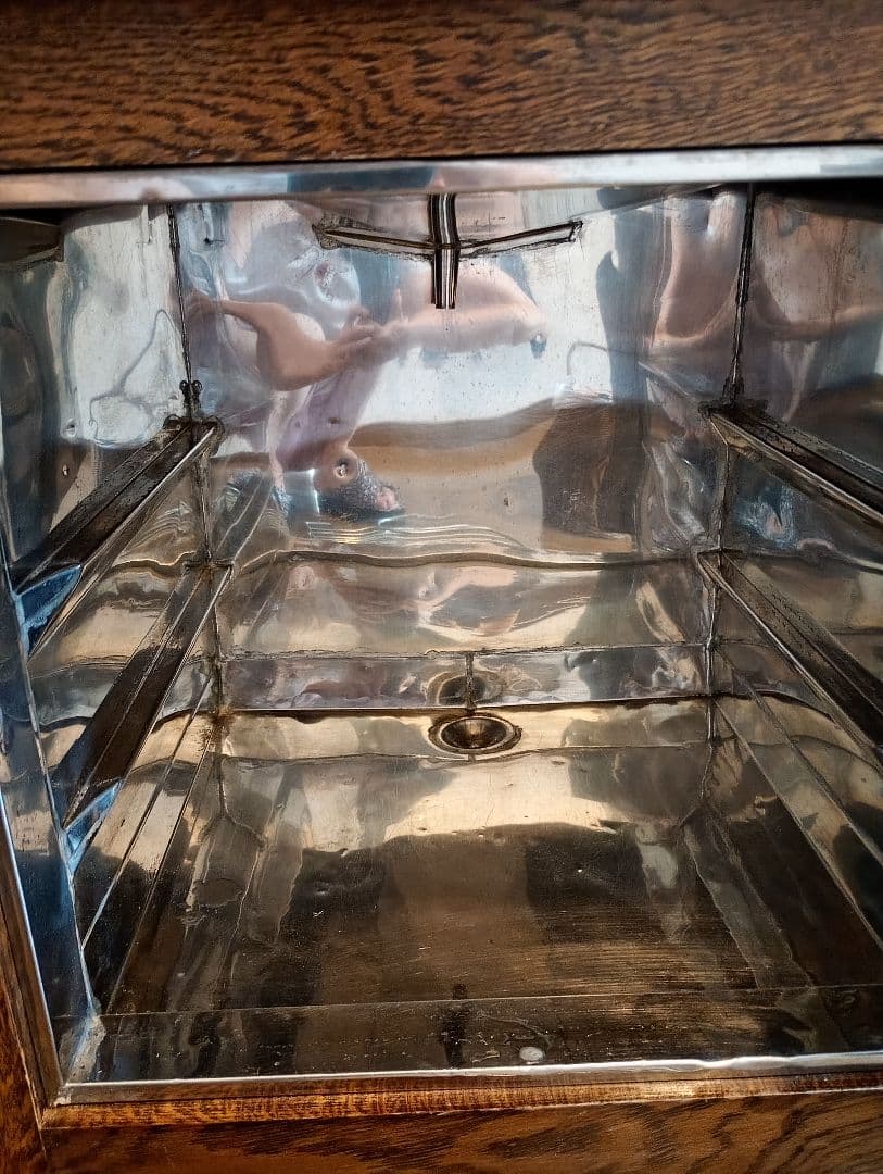 ◯ 昭和 レトロ 木製 冷蔵庫 氷冷蔵庫 ビンテージ冷蔵庫 - メルカリ