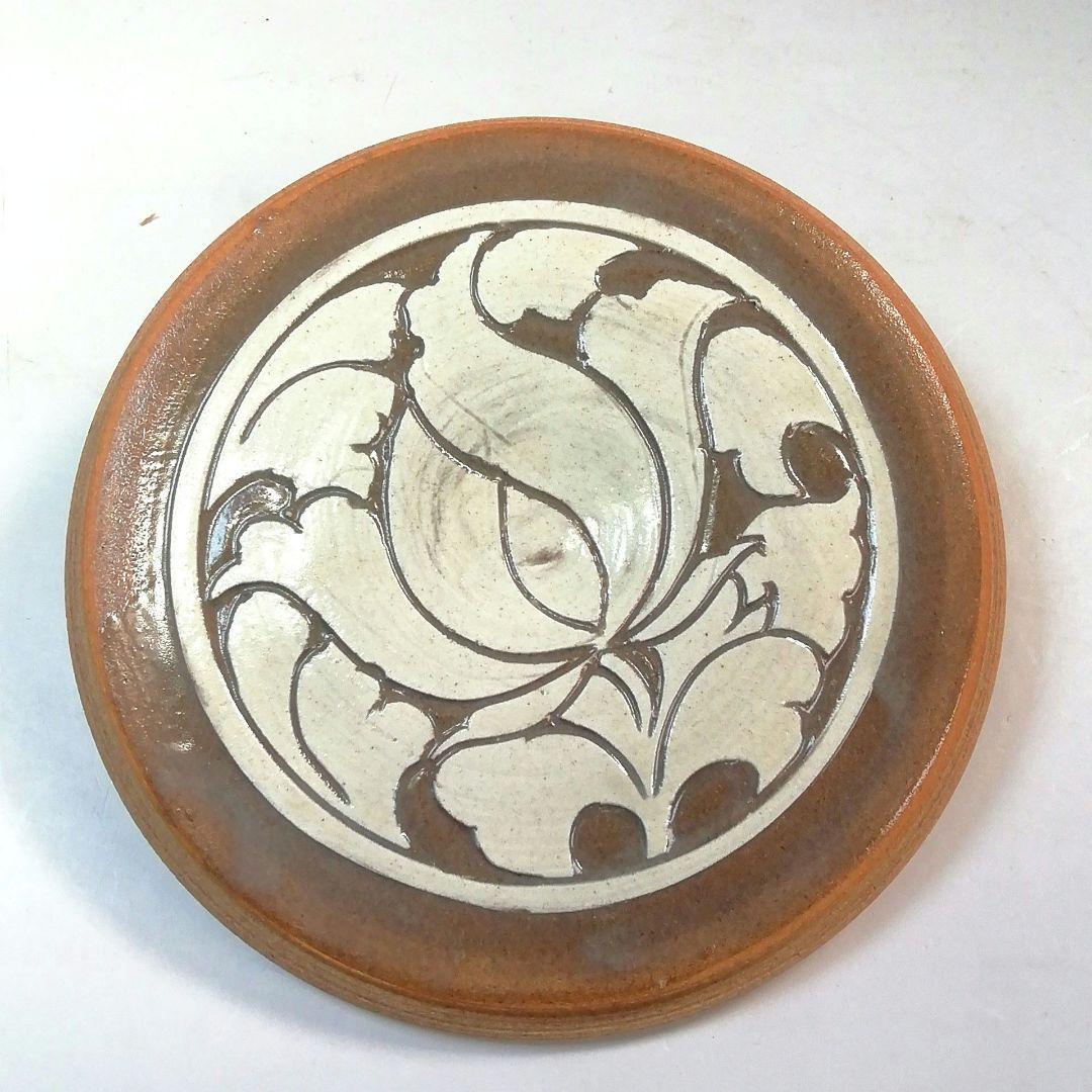 Ｓ７８１　水指　『唐草　中葉』『黃仁哲』　共箱　茶道具