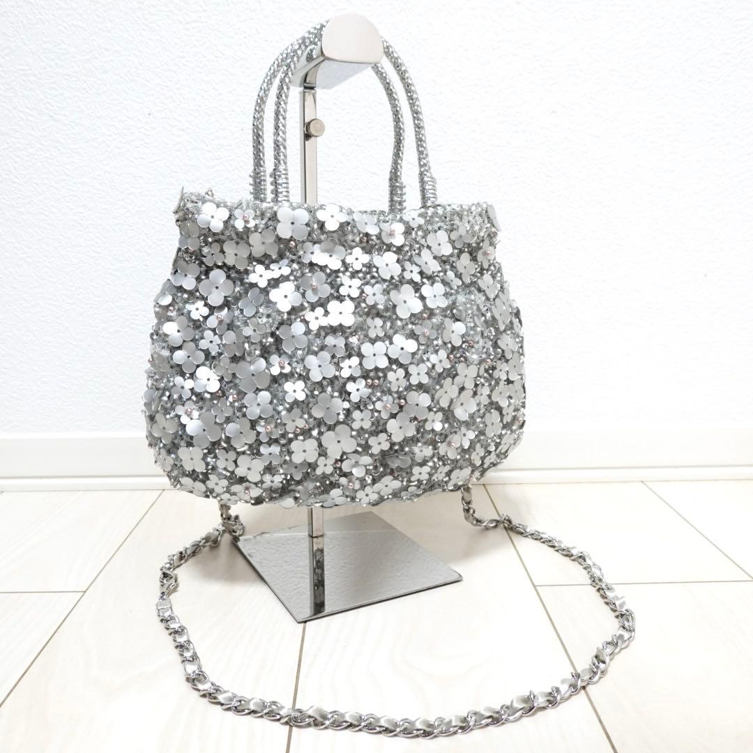 アンテプリマ フィオーリ ペルラーティ シルバー ワイヤーバッグ