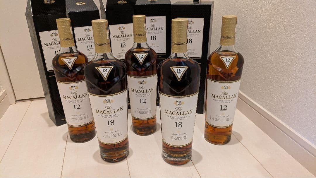 マッカラン 全部 シェリー 12年 3本、18年 2本のセット マッカラン 全部 シェリー 12年 3本 18年 2本のセット｜Yahoo!フリマ