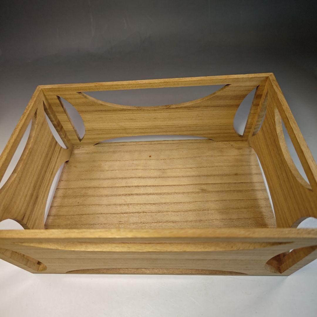 イ522 煙草盆『指物師 酒井柏水』『桐木地 糸巻莨盆 一双 共箱 』