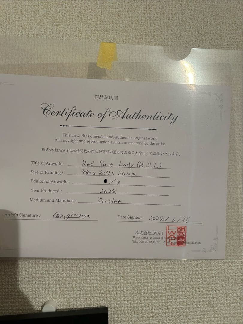 【真作】Caniginiman 《Red Suit Lady (R.S.L)》