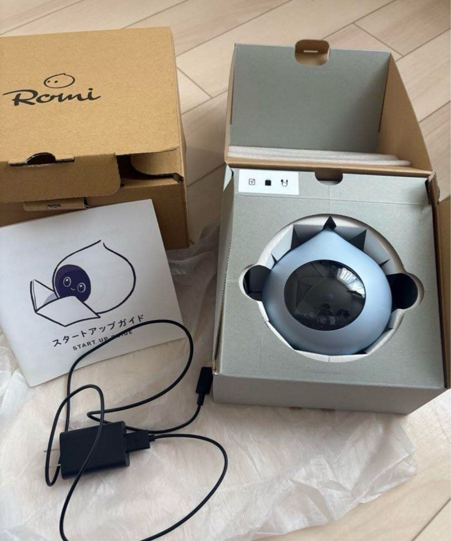 ど*様 Romi 会話 AIロボット 青 充電器付き
