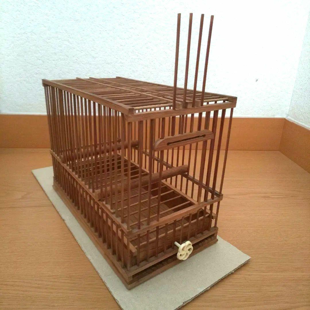鳥かご・鳥籠・とりかご・竹製・メジロ籠・めじろ箱・飼育ゲージ・昭和