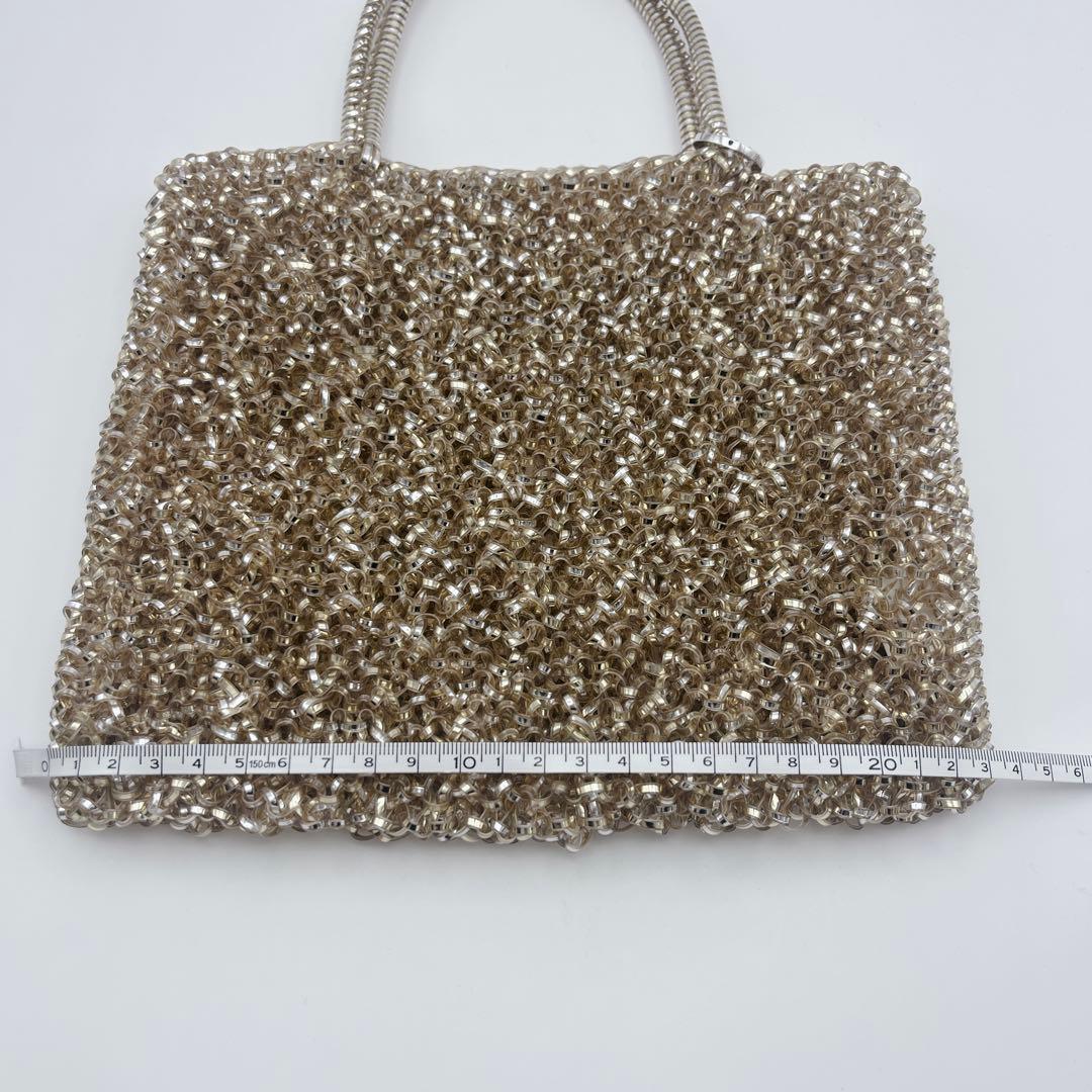 【美品】アンテプリマ スクエアワイヤーバッグ ゴールド ミニハンドバッグ