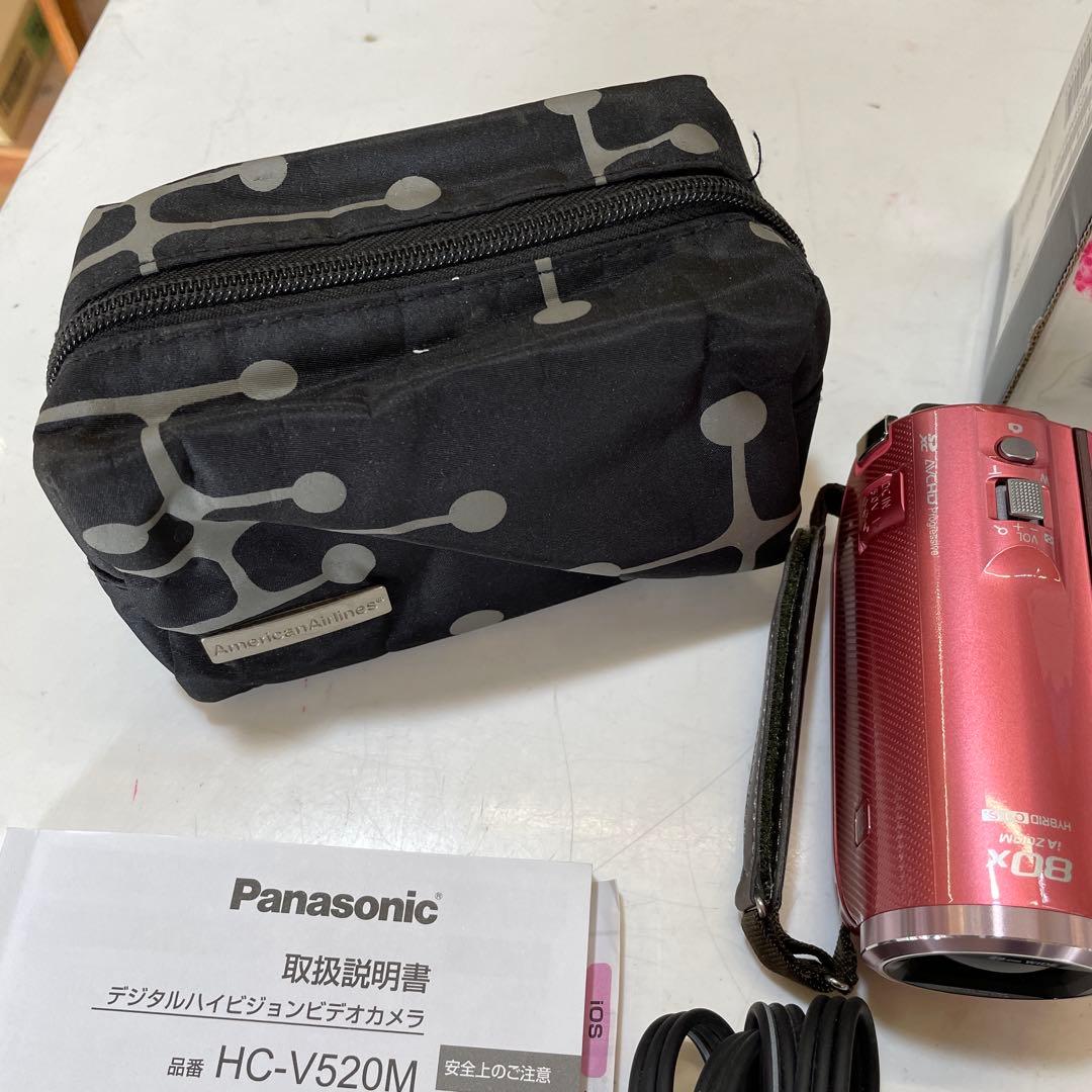 Panasonic デジタルハイビジョンビデオカメラー ピンク　HC-V520M