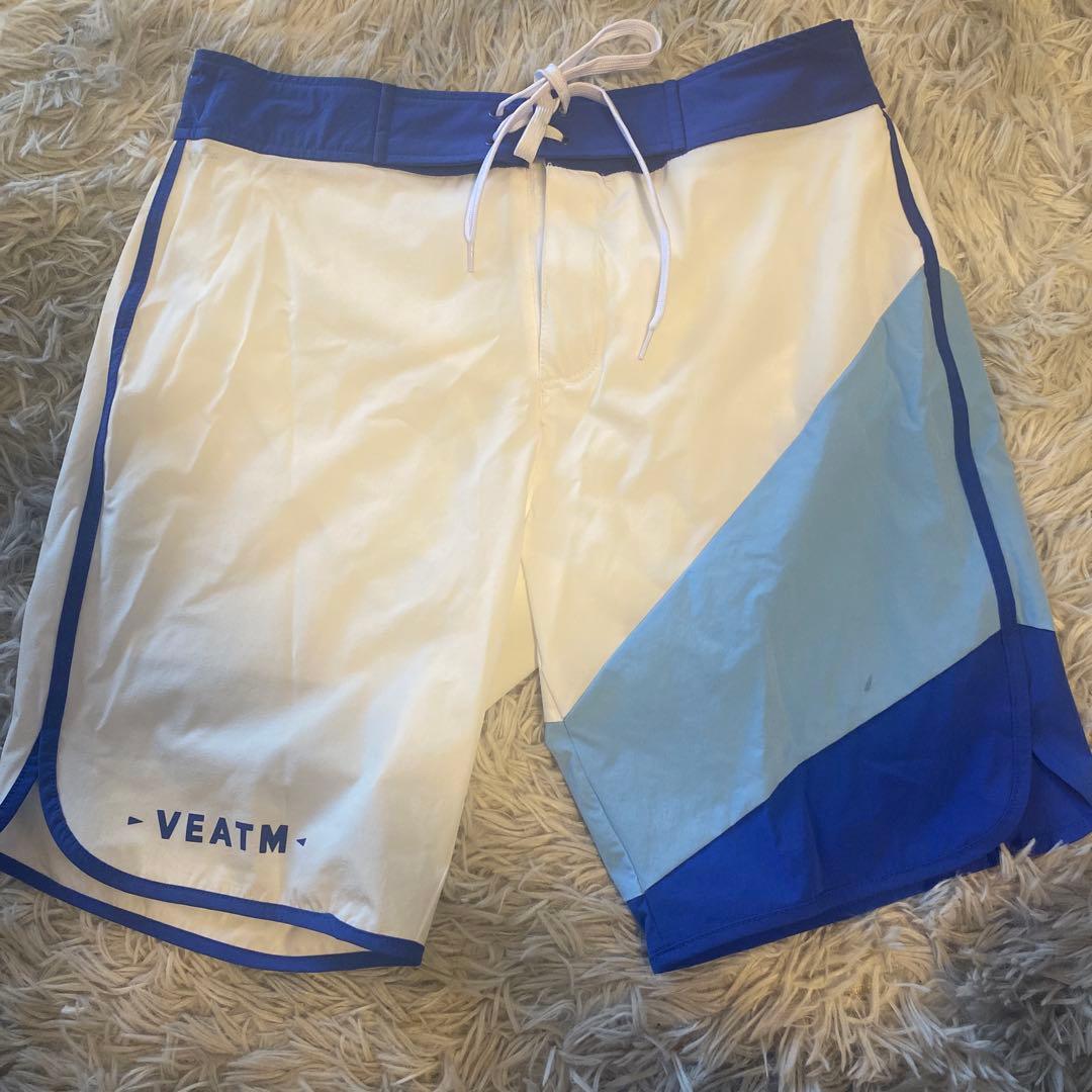 VEATM サーフパンツ　L ブルー SPEAR DESIGN SURF SHORTS (LONG & WIDE TYPE)
