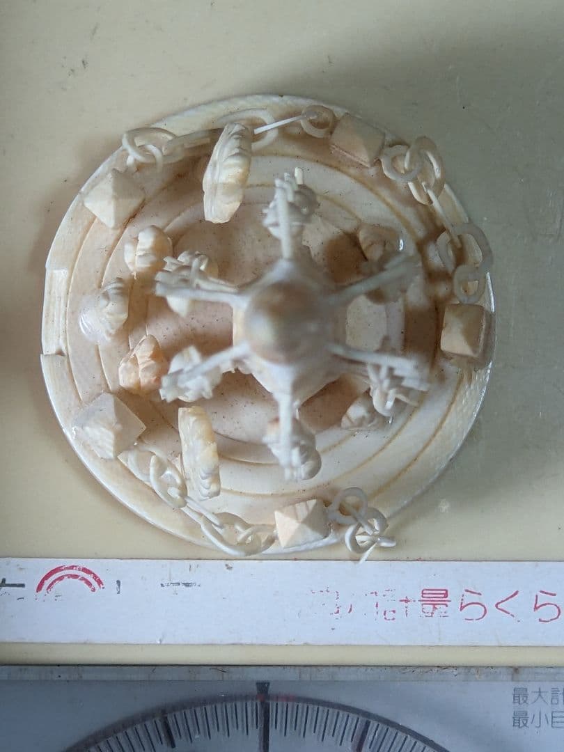 ♢中国伝統工芸美術？骨？鹿角 仏塔 極細密 6列自在 六重の