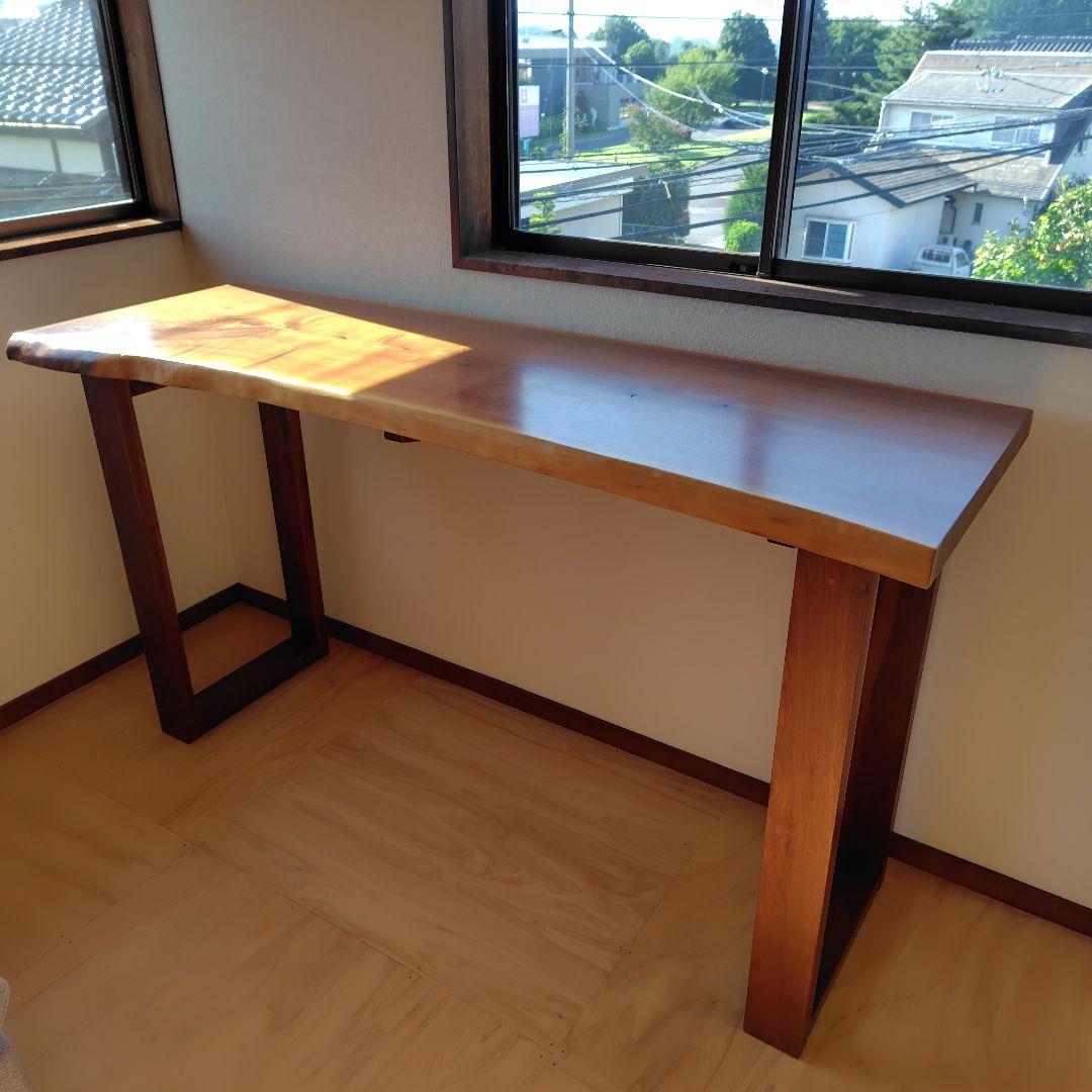 一枚板ウォルナット、スタンディングデスク、ダイニングテーブル ウォールナット_1800×810-780-690×50_浅草本店_テーブル天板/一枚板