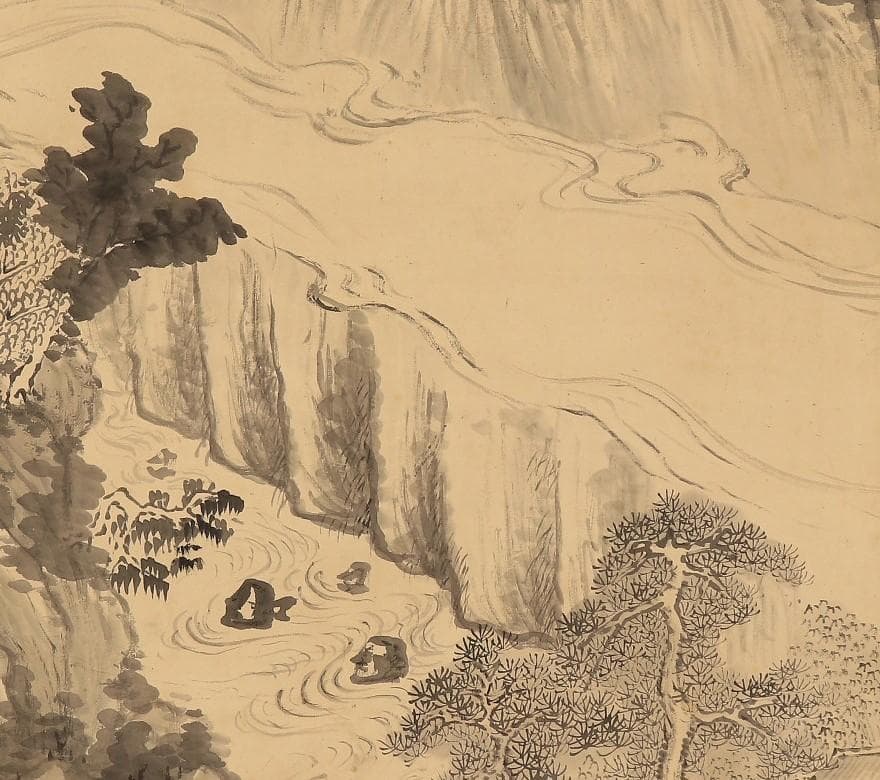 【保証書】★渡辺崋山 渓山高隠図★検）谷文晁 渡辺省亭 富岡鉄斎 伊藤若冲