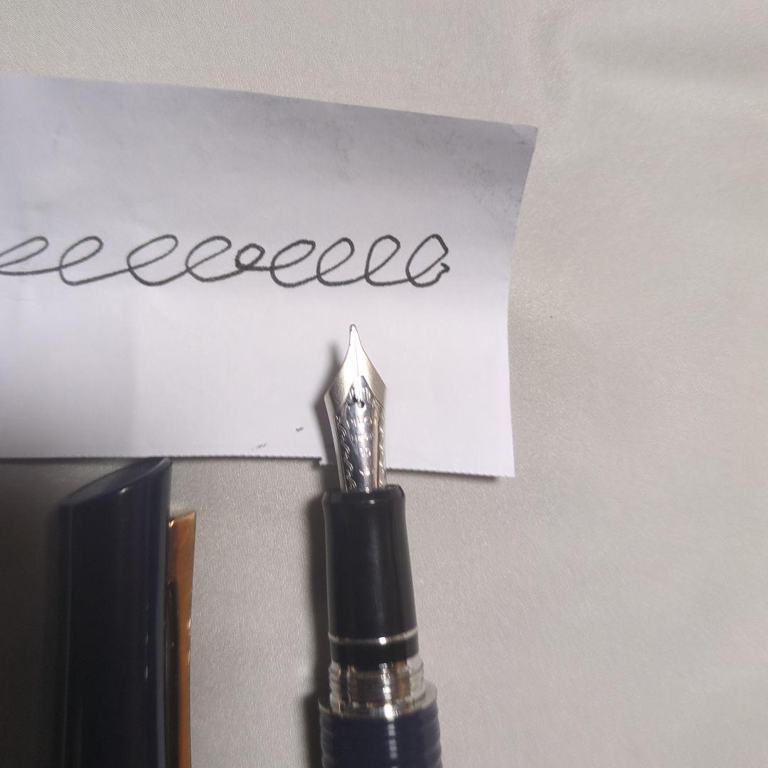 パイロット 万年筆 バンブー BAMBOO ネイビー 希少14K585 刻印