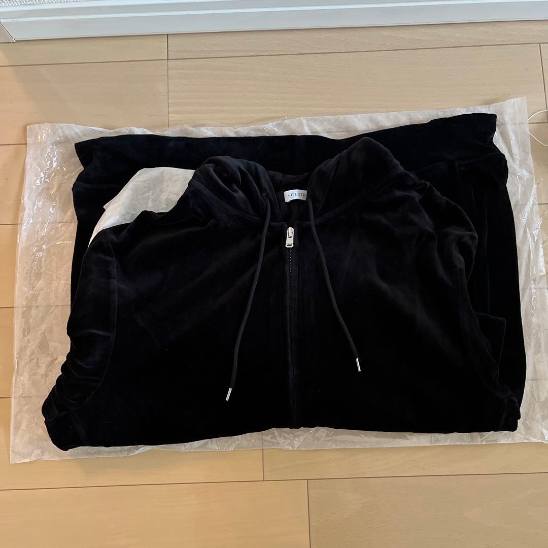 ＋CLOTHET クロスクローゼット ベロアフーディ