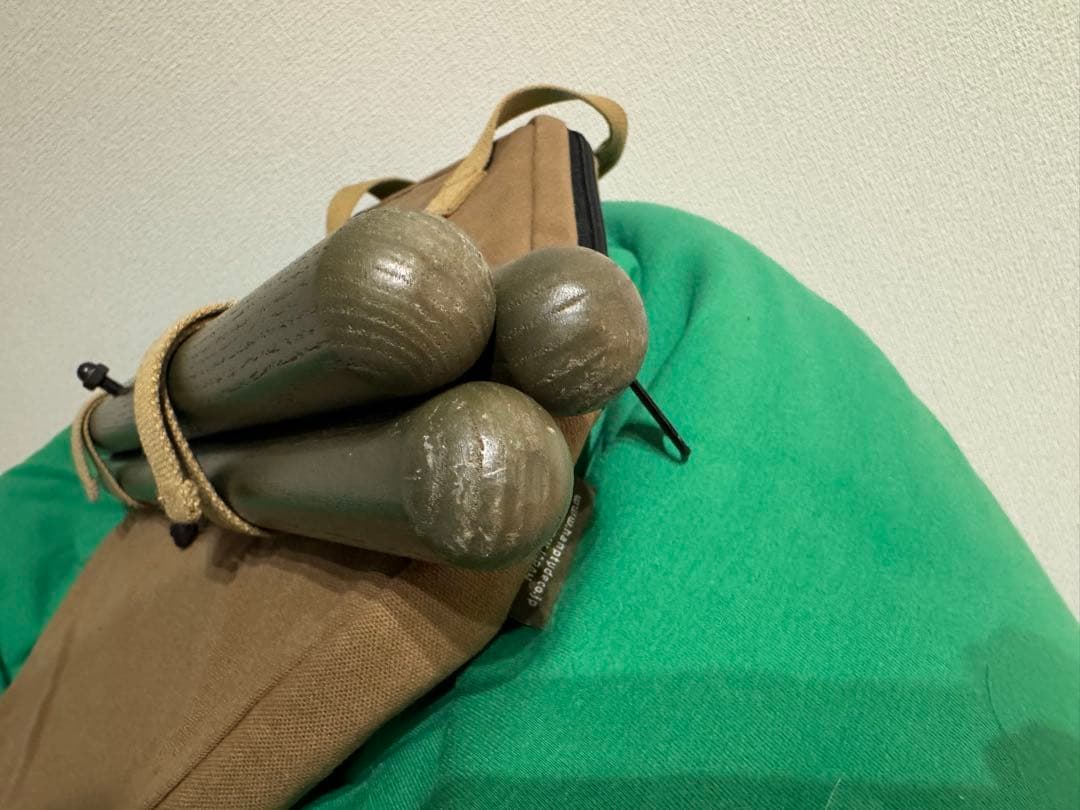 SOMABITO 焚火サイドスタンドVein ミリタリーグリーン ケース付