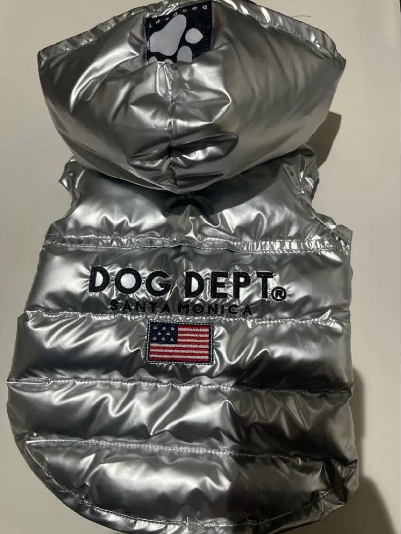 DOG DEPT クラシックロゴエアーダウン シルバーー Sサイズ