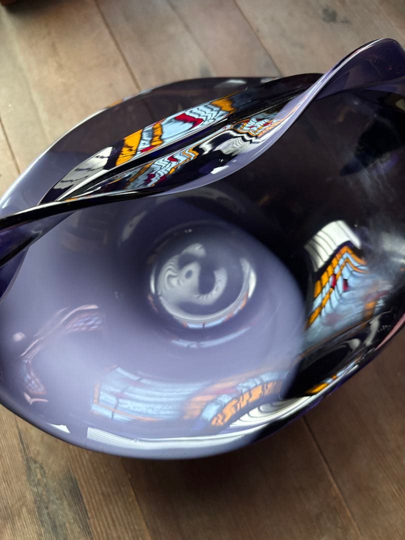 マルティーニ ガラス花器｜深紫の揺らぎが美しいヴィンテージフラワー