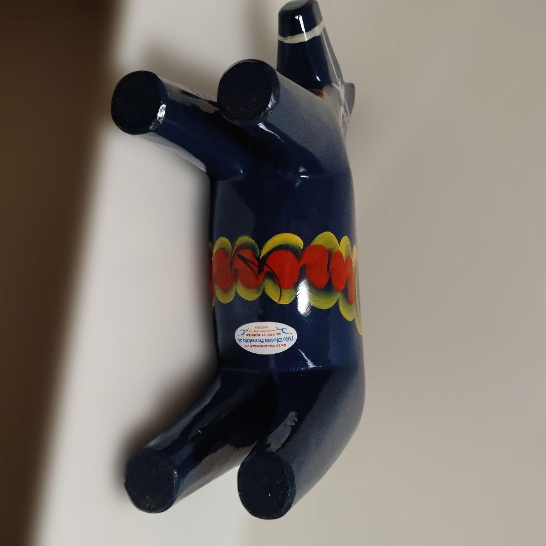 北欧の馬置物 スウェーデンハウス ダーラナホース 青