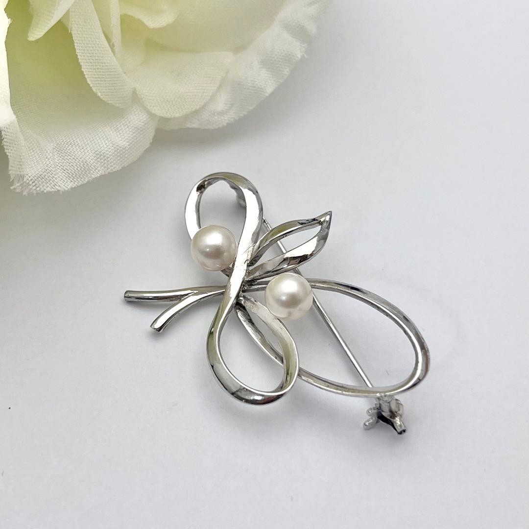 ☆美品☆ミキモト シルバー パール ブローチ 皇室御用達ブランド