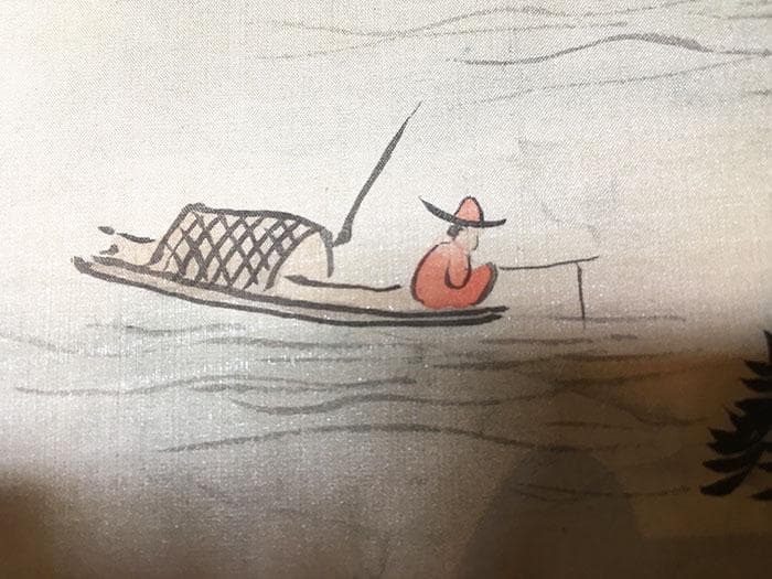 掛軸 山水 中国 水墨画 中古 古物 骨董 19.05.23-1.