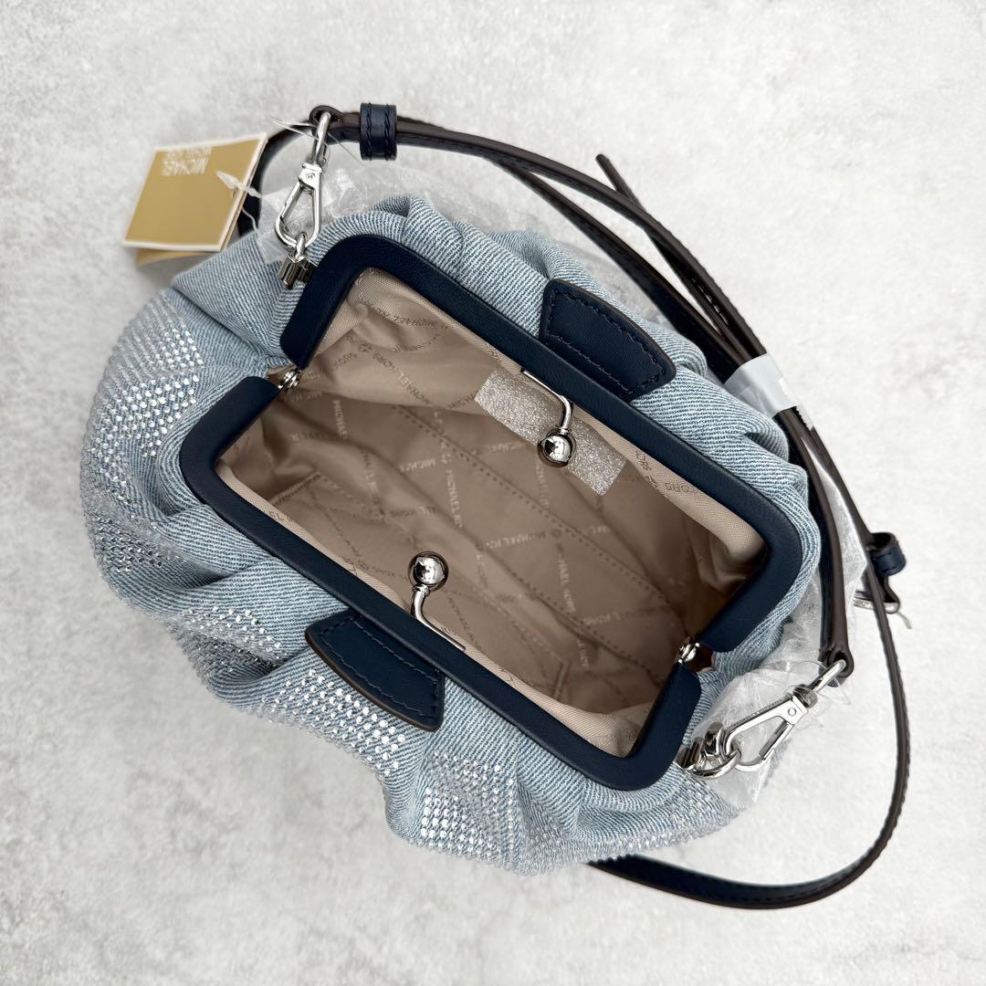 未使用タグ付 マイケルコース 3wayバッグ NOLA デニム ラインストーン