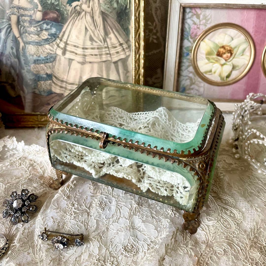 ベベルガラスジュエリーケース ジュエリーボックス フランス