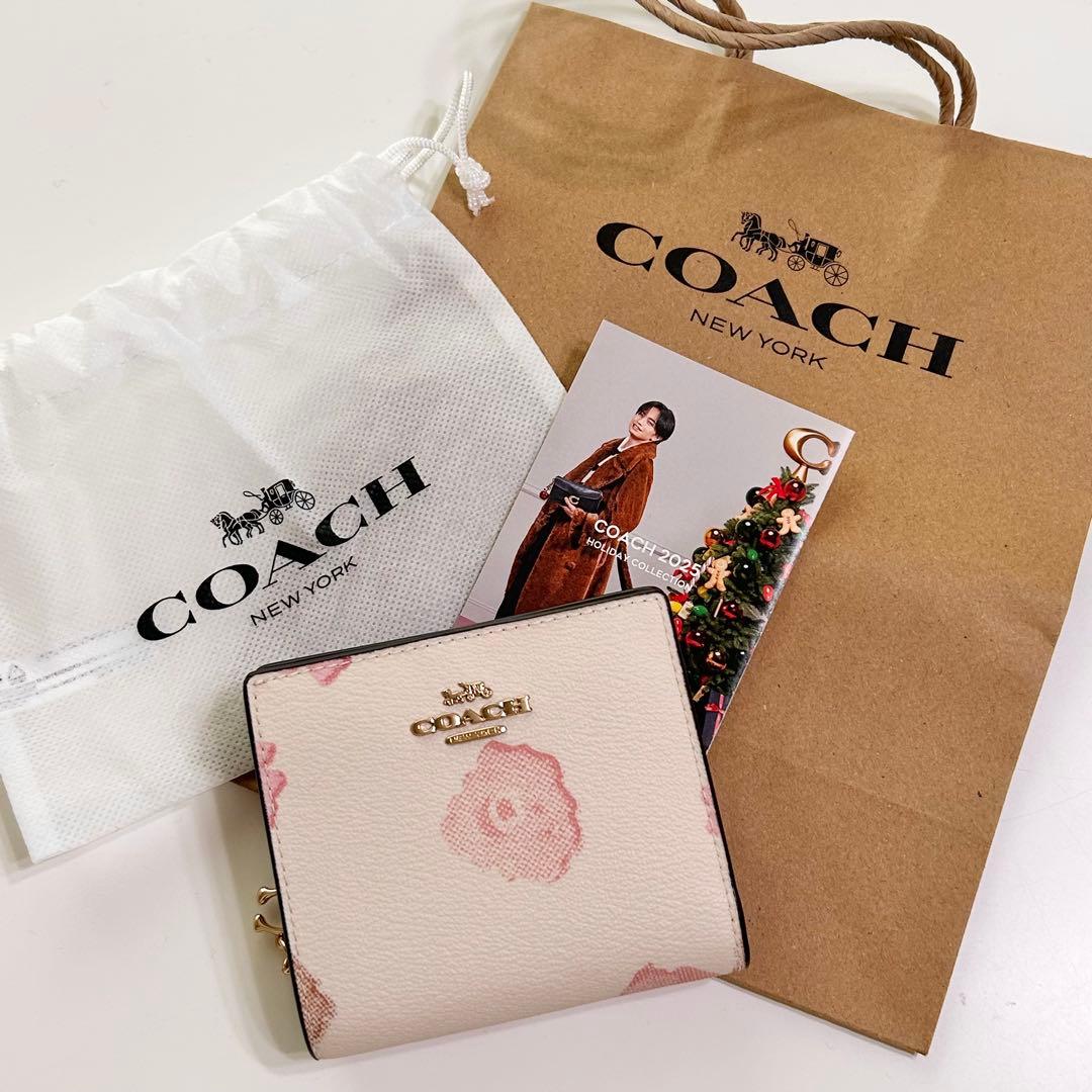 【新品未使用✨】COACH スナップウォレット・フローラルプリント　二つ折り財布