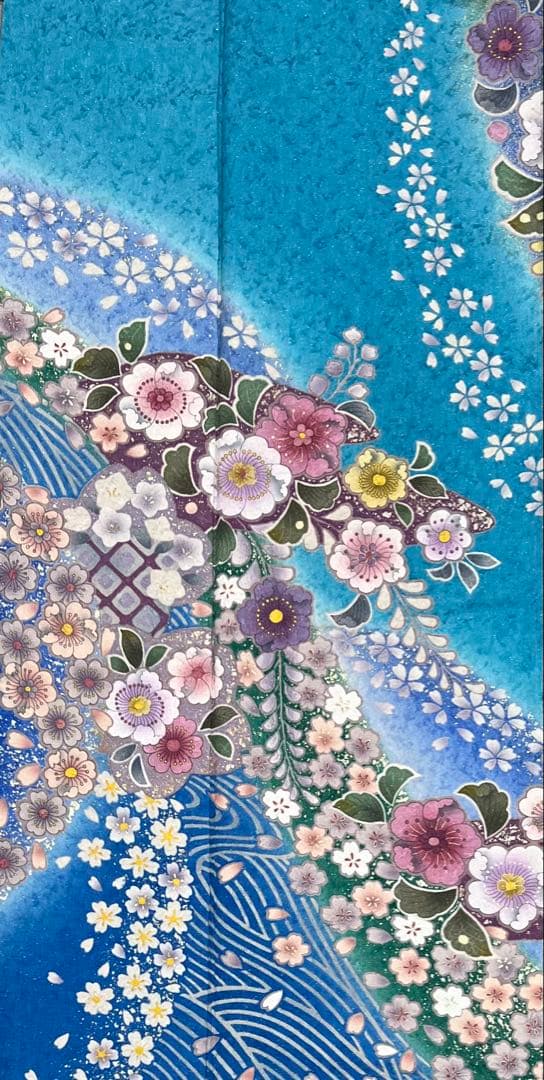 振り袖 フルセット 別誂長襦袢付 成人式 金彩加工 刺繍入り 辻ヶ花