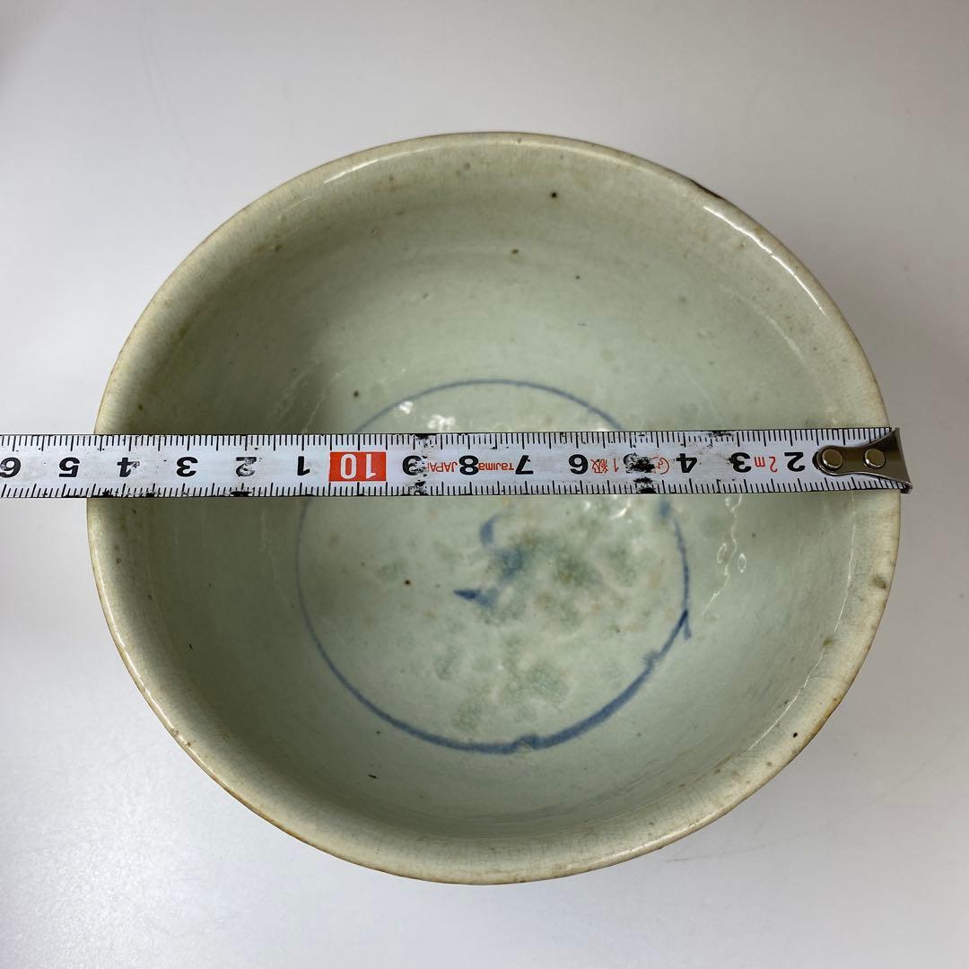 李朝 染付 草花文 鉢 合箱 トヒチル 東さ7-0428① 李朝