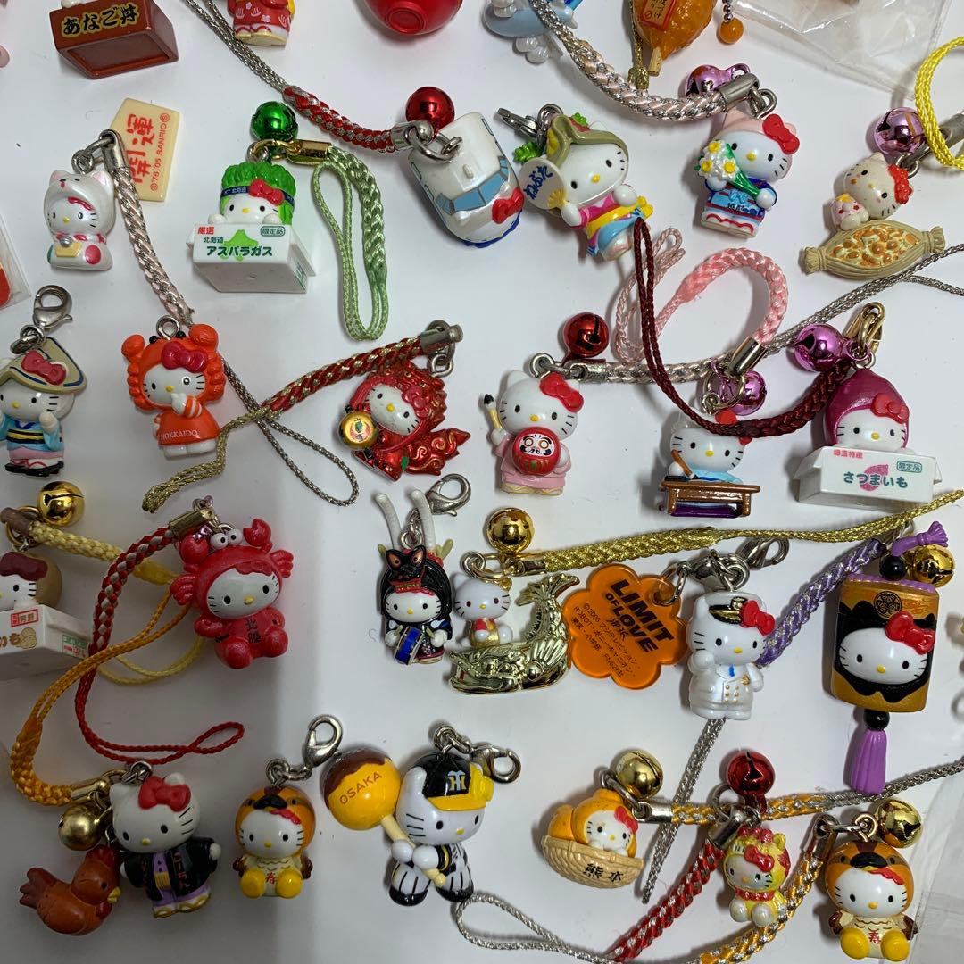 ハローキティ ご当地根付 ストラップ キーホルダー 38個セット