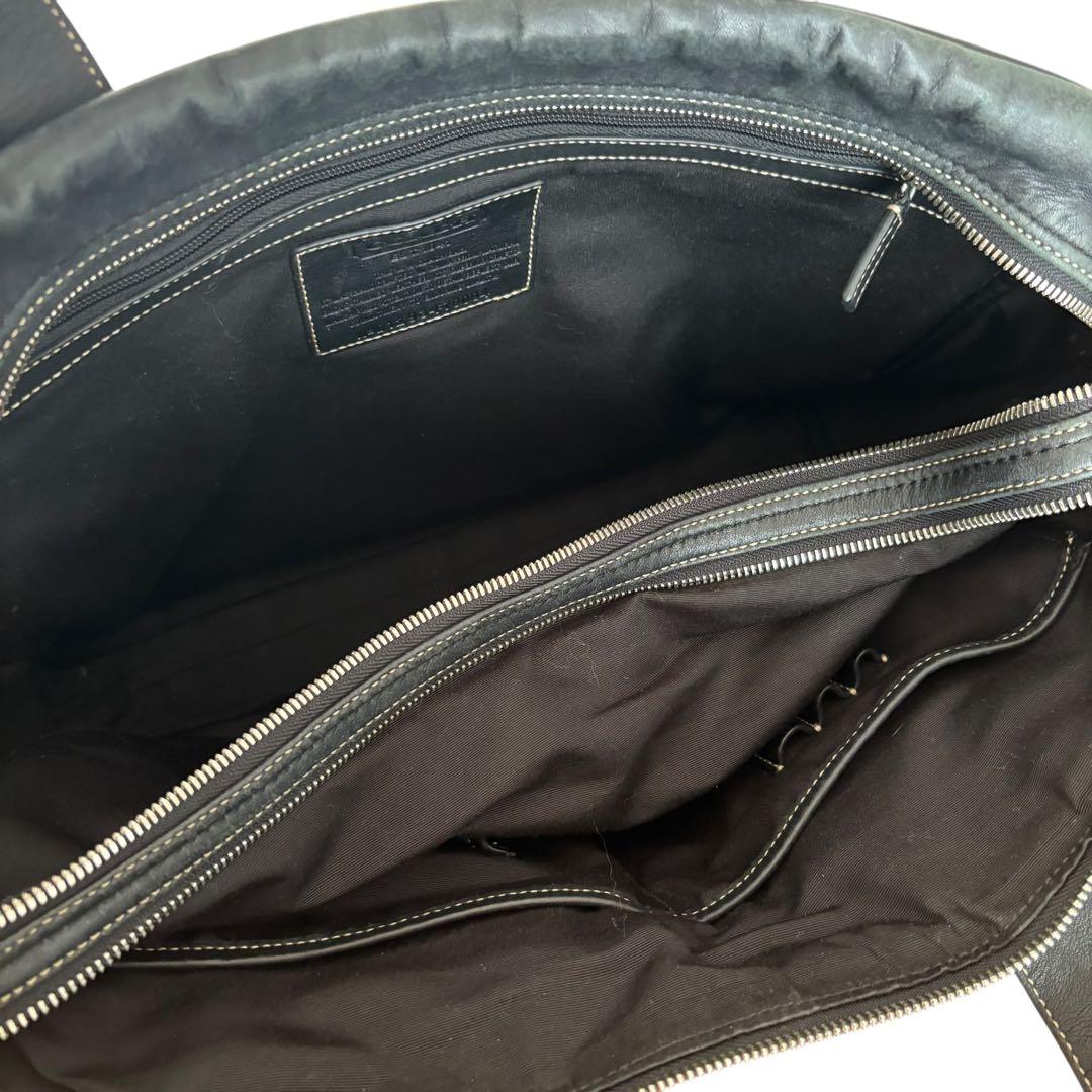 COACH レガシー オールレザー　2WAY大型　ビジネスバッグ　A4 ブラック