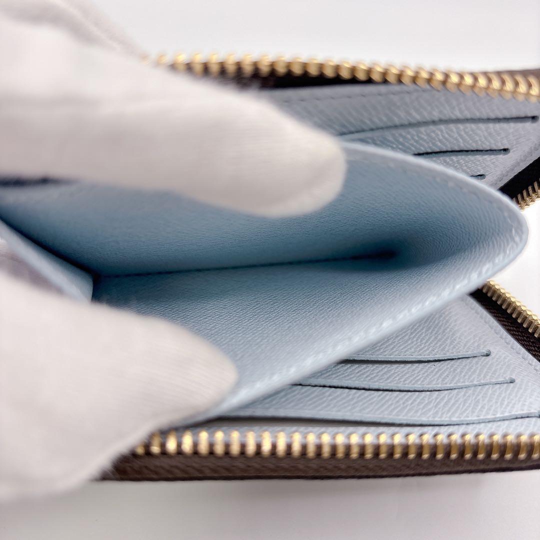 ほぼ未使用 日本限定 ルイヴィトン ポルトフォイユノアコンパクト アズールブルー