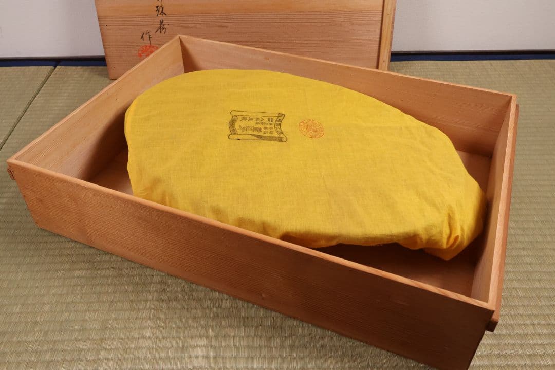 輪島塗 涛華堂 八井珠蔵 小判形 卓 螺鈿 貝梨地 木製 花台【