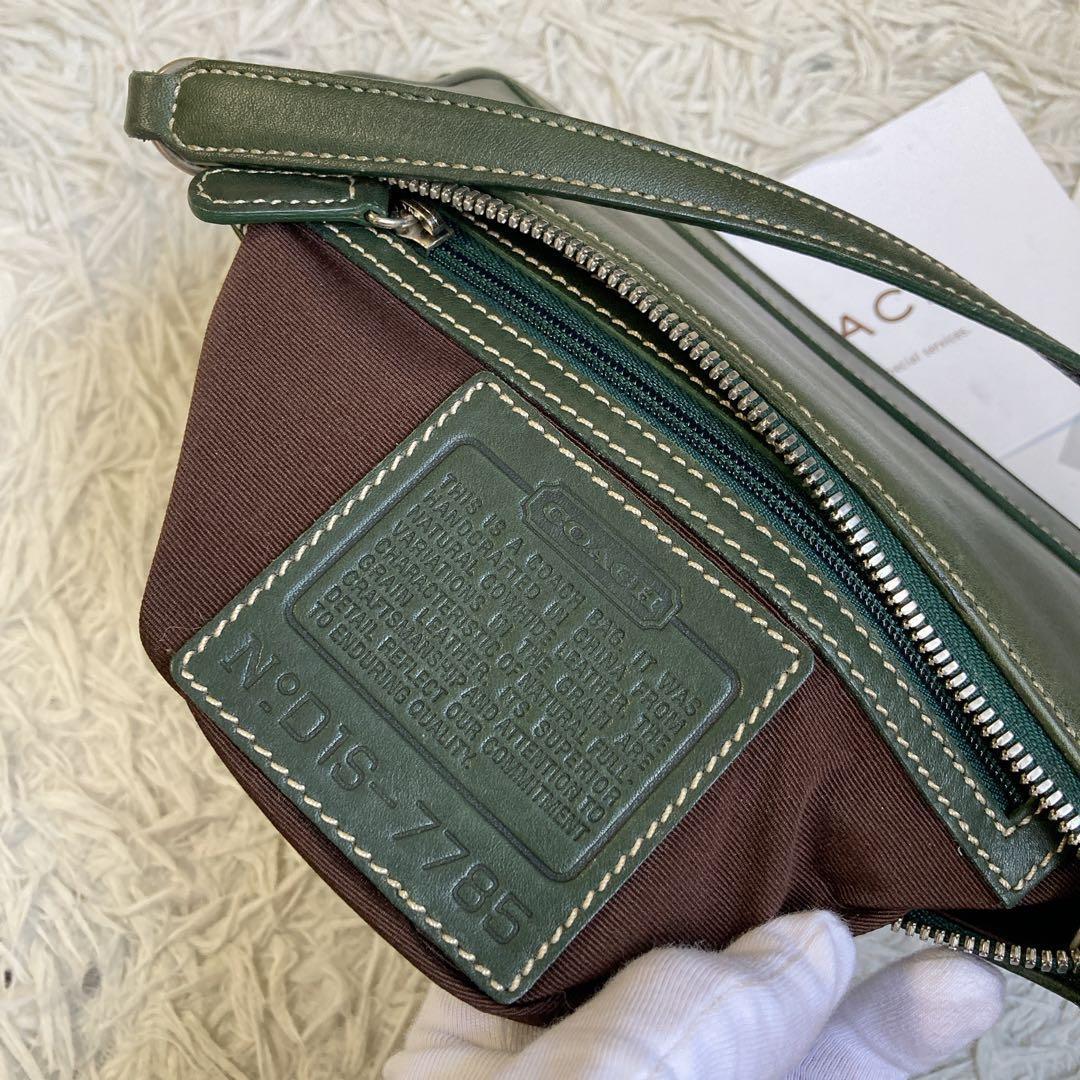極美品 vintage coach old accessory porch 緑