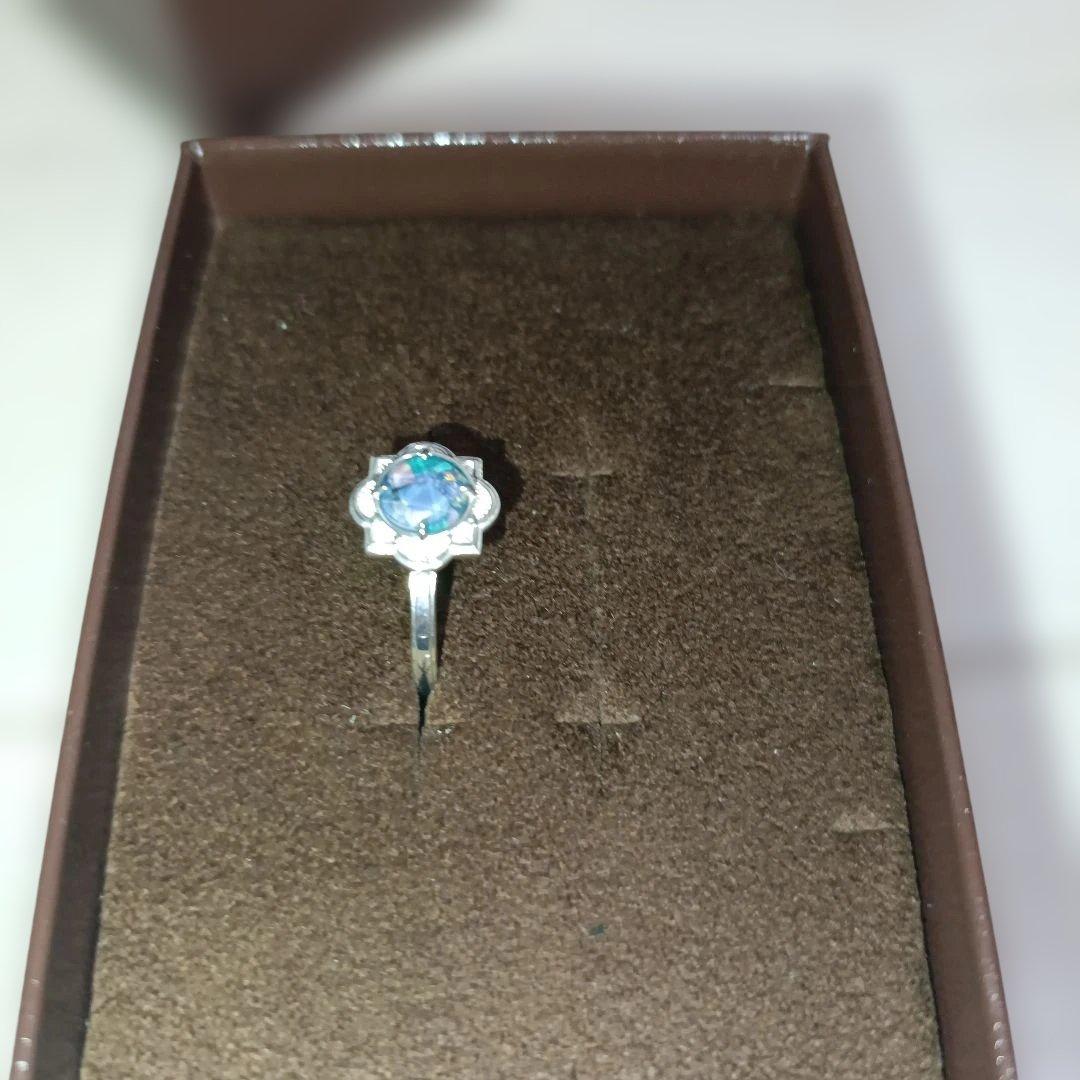 agateモザイクオパールSV925リング