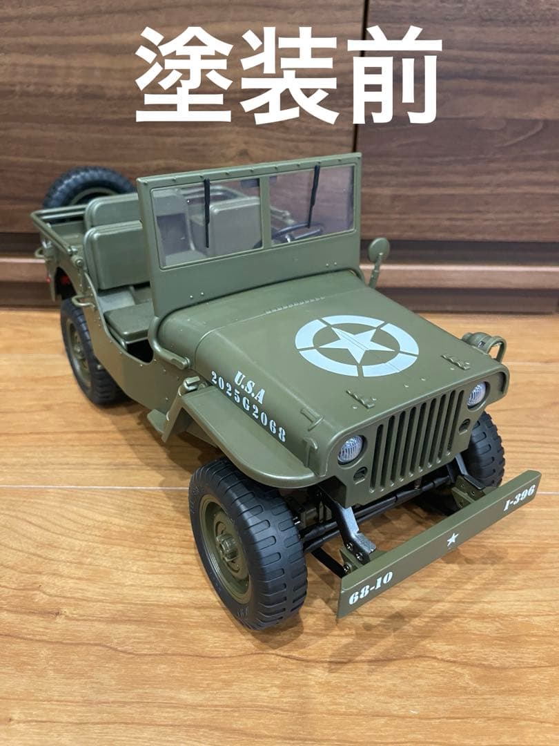 限界値下げウィリスジープ1/10ラジコンc8815ミリタリーウェザリングカスタム
