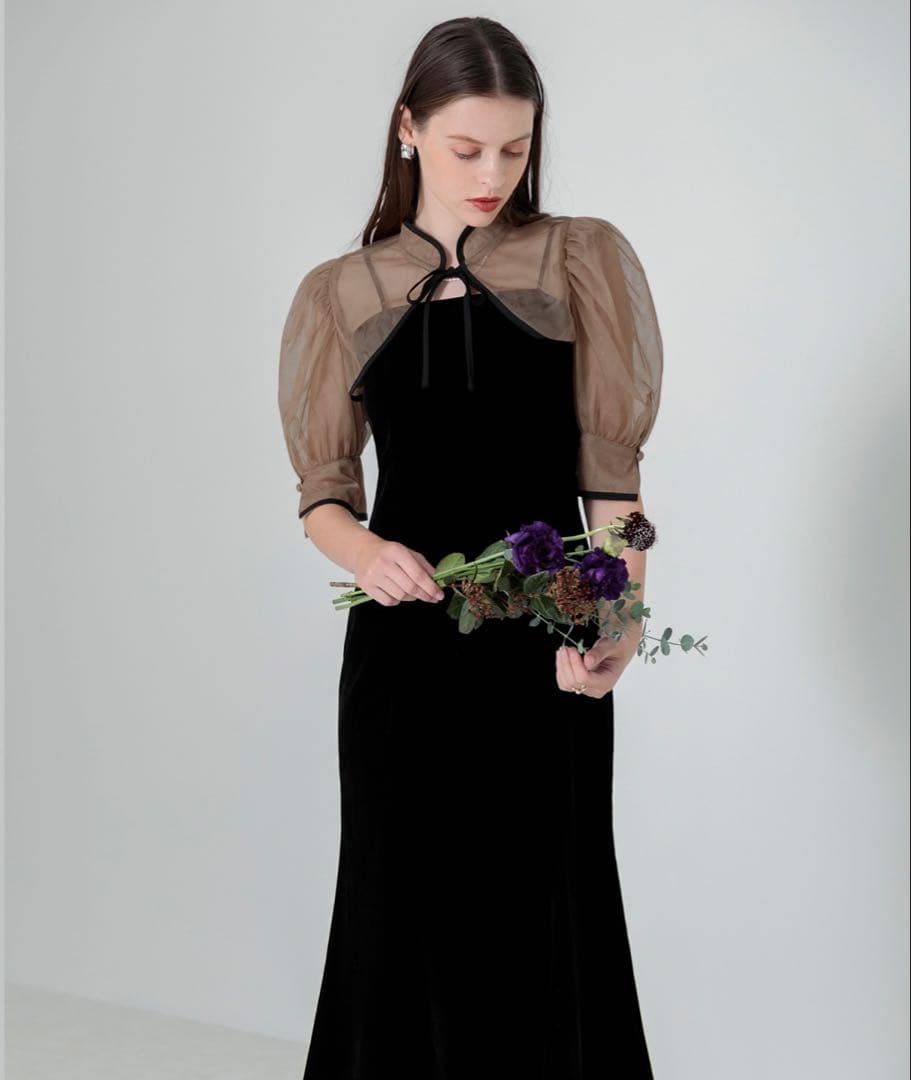 【LEJA】花柄ボレロマーメイドワンピースセットアップロングワンピースドレス