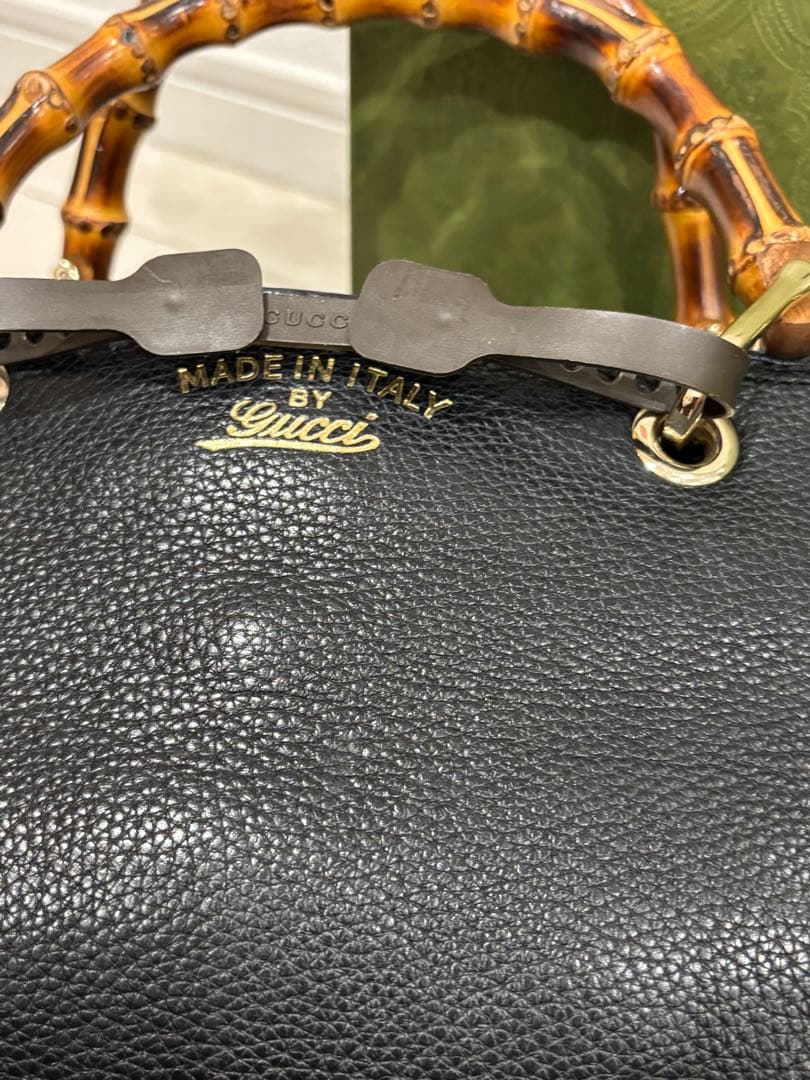 GUCCI グッチ 超美品 バンブー ショッパー 2WAY ハンドバッグ