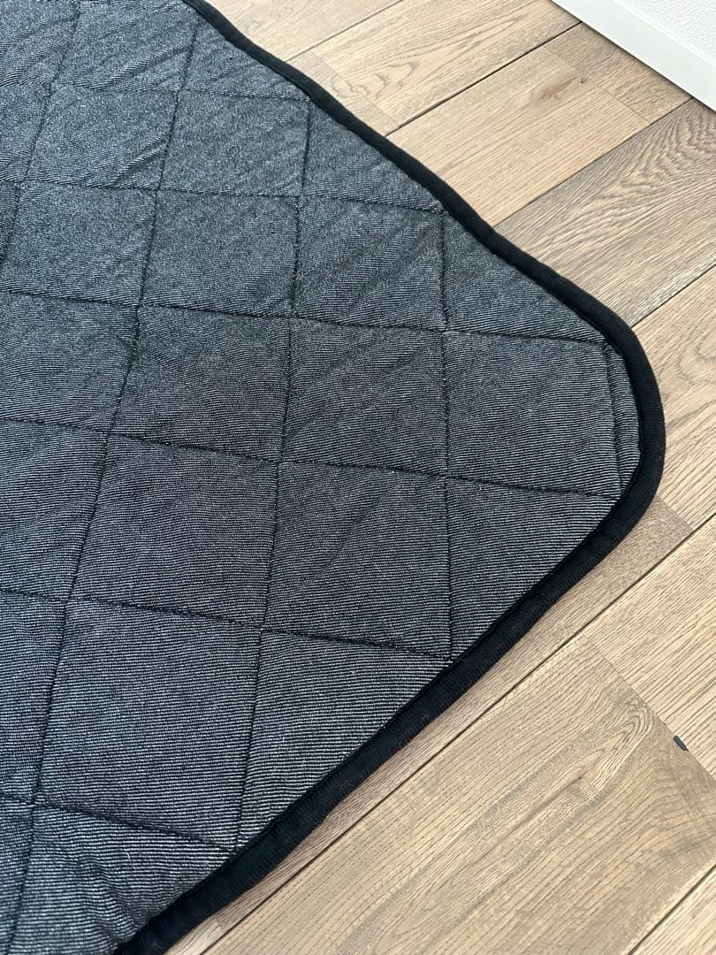 先染めこたつ掛敷布団2点セット（ブラック）長方形 大判