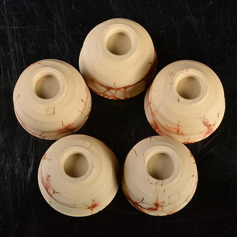 煎茶道具　常滑焼　谷川仁作　白泥藻掛　茶器　急須　茶碗　共箱　D　R5730