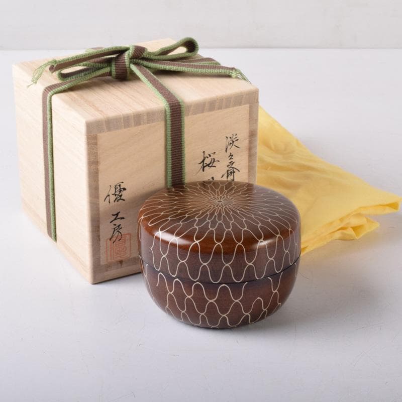 茶道具 優工房 桜川蒔絵 淡々斎好写 棗 共箱 V 7840 - メルカリ