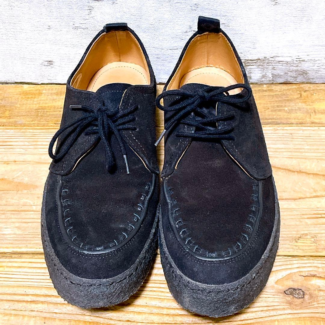 ジョージコックス フレッドペリー モカシンシューズ スエード ラバーソール 黒