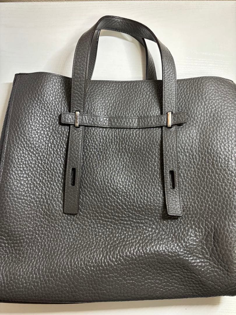 FURLA グレー レザートートバッグ　本革