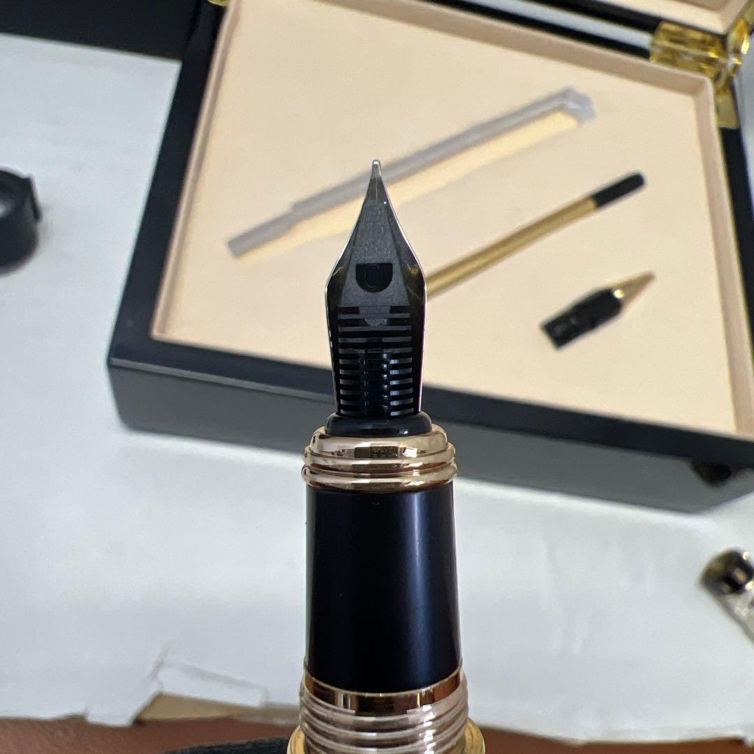 英雄（HERO） ローラーボール 兼用 万年筆 木製箱付 12k